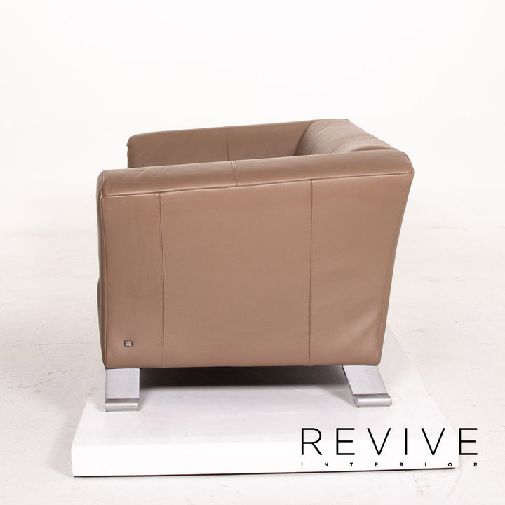 Rolf Benz 322 Leder Sofa Braun Graubraun Zweisitzer Couch #14763
