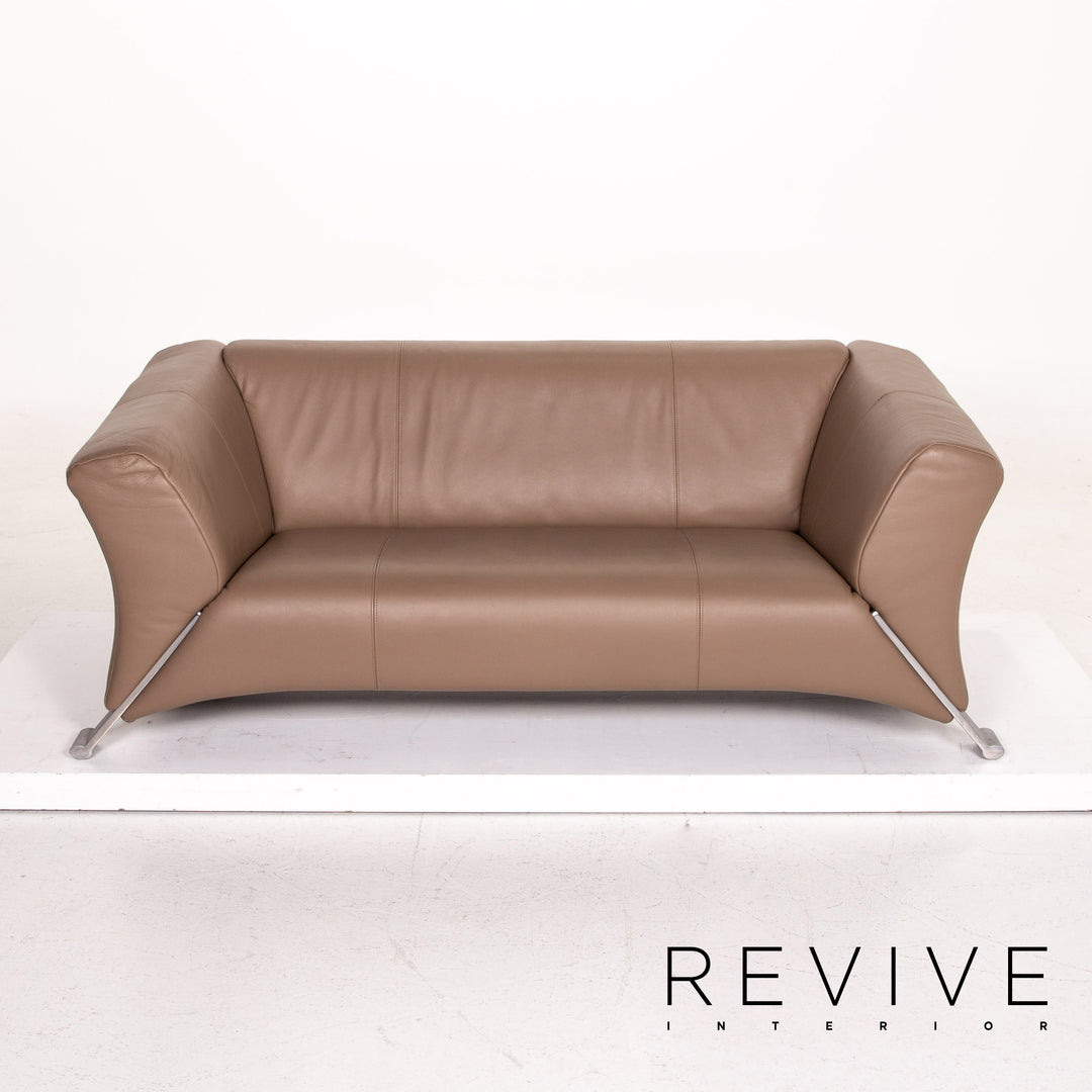 Rolf Benz 322 Leder Sofa Braun Graubraun Zweisitzer Couch #14763