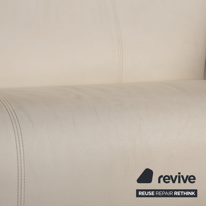 Rolf Benz 322 Leder Sofa Creme Zweisitzer Couch