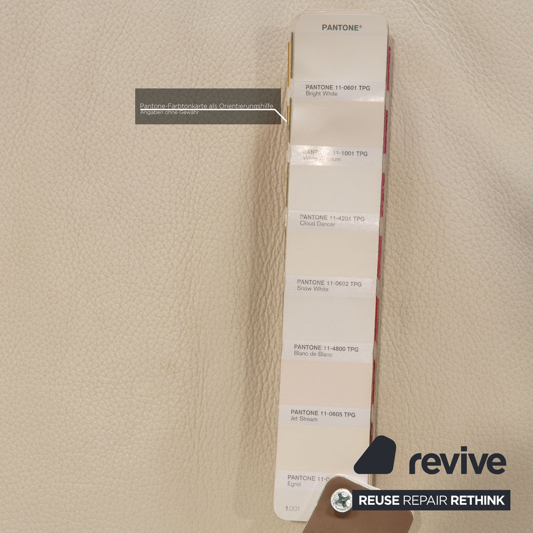 Rolf Benz 322 Leder Sofa Creme Zweisitzer Couch