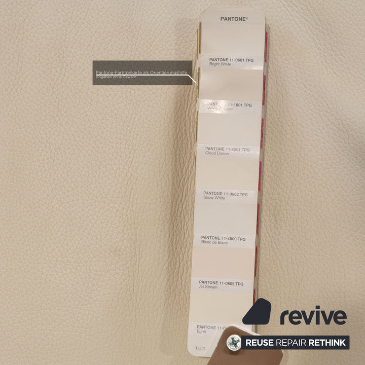 Rolf Benz 322 Leder Sofa Creme Zweisitzer Couch