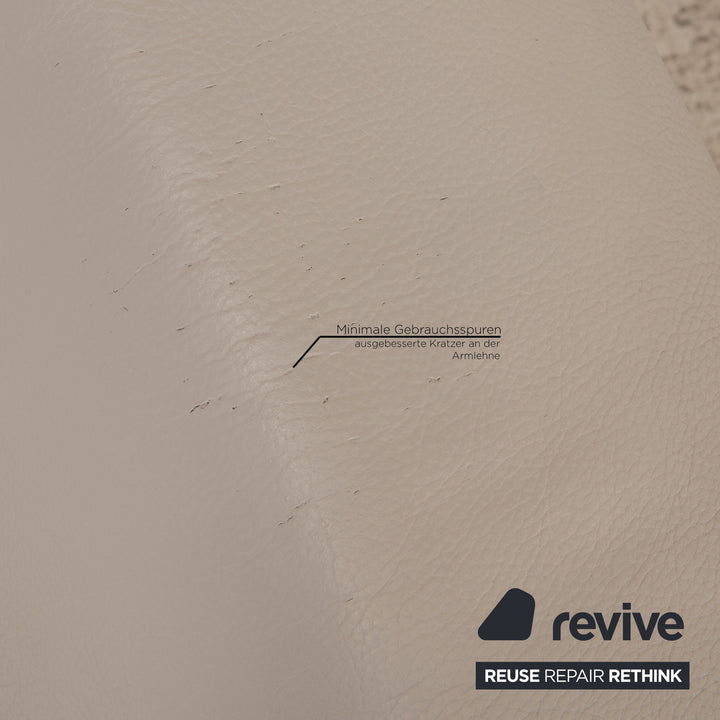 Rolf Benz 322 Leder Sofa Creme Zweisitzer Couch