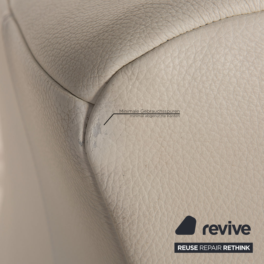Rolf Benz 322 Leder Sofa Creme Zweisitzer Couch