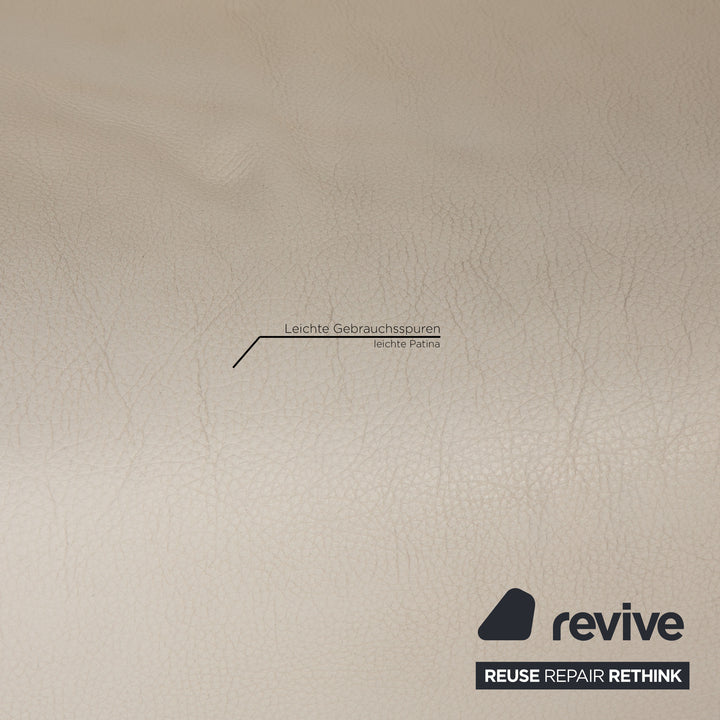 Rolf Benz 322 Leder Sofa Creme Zweisitzer Couch