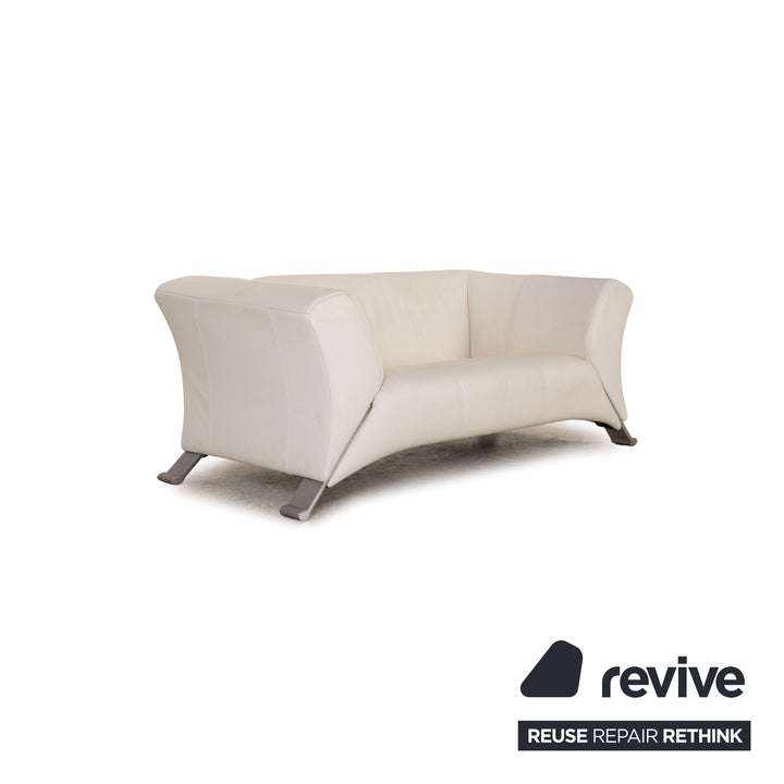 Rolf Benz 322 Leder Sofa Creme Zweisitzer Couch