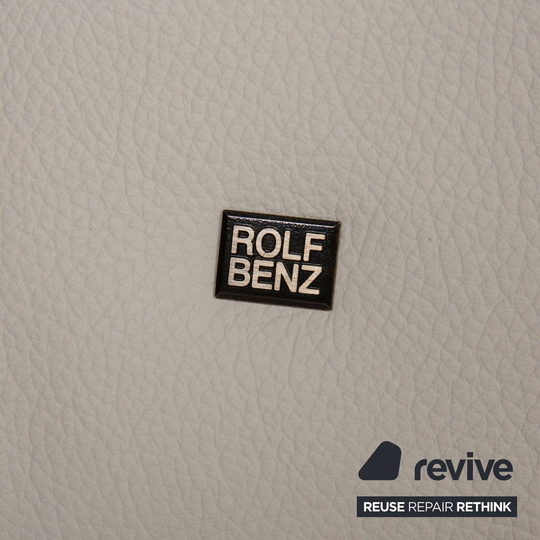 Rolf Benz 322 Leder Sofa Creme Zweisitzer Couch