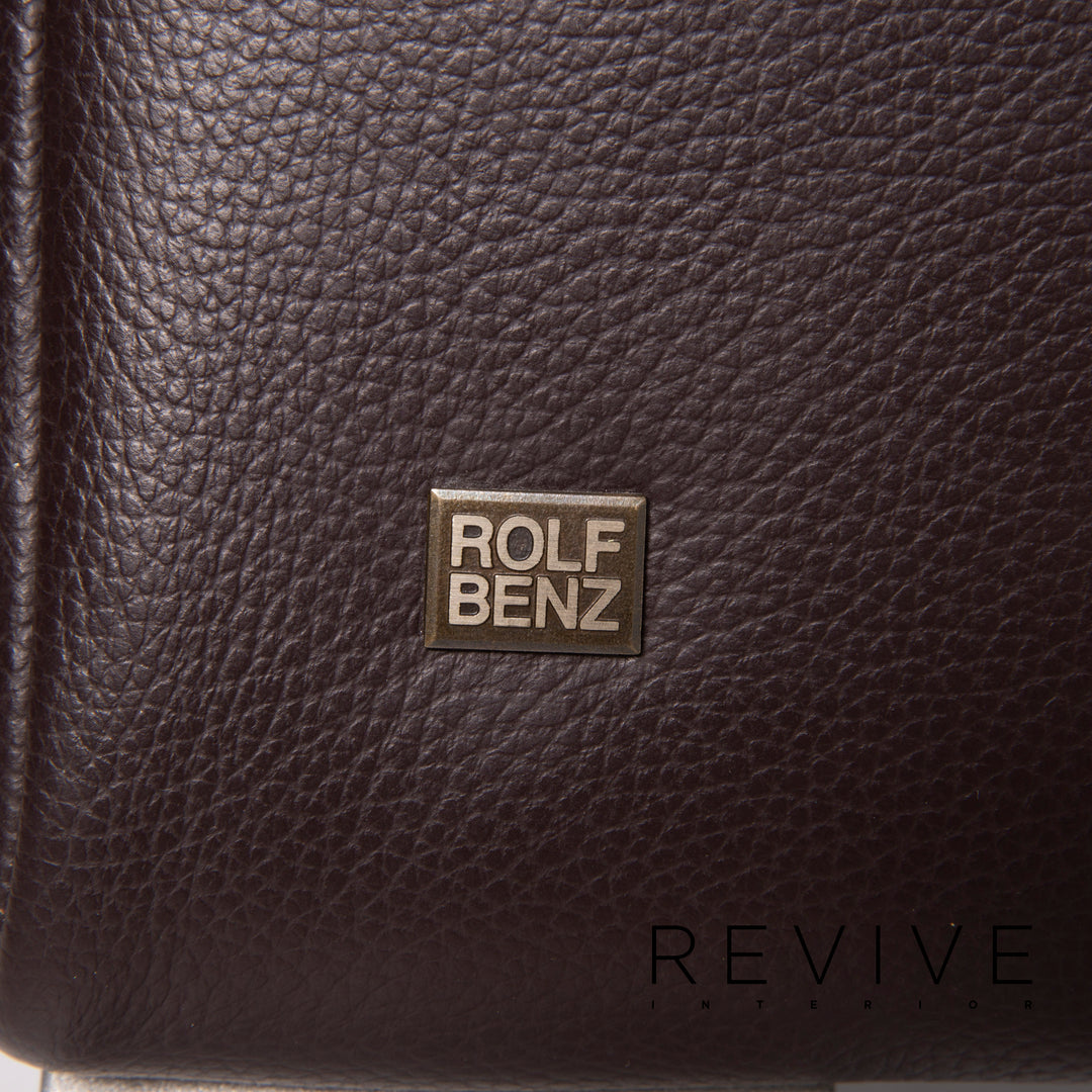 Rolf Benz 322 Leder Sofa Dunkelbraun Dreisitzer #15283