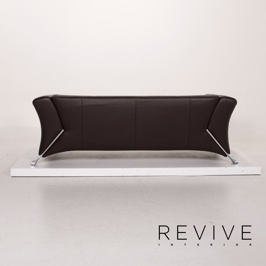 Rolf Benz 322 Leder Sofa Dunkelbraun Dreisitzer #15283