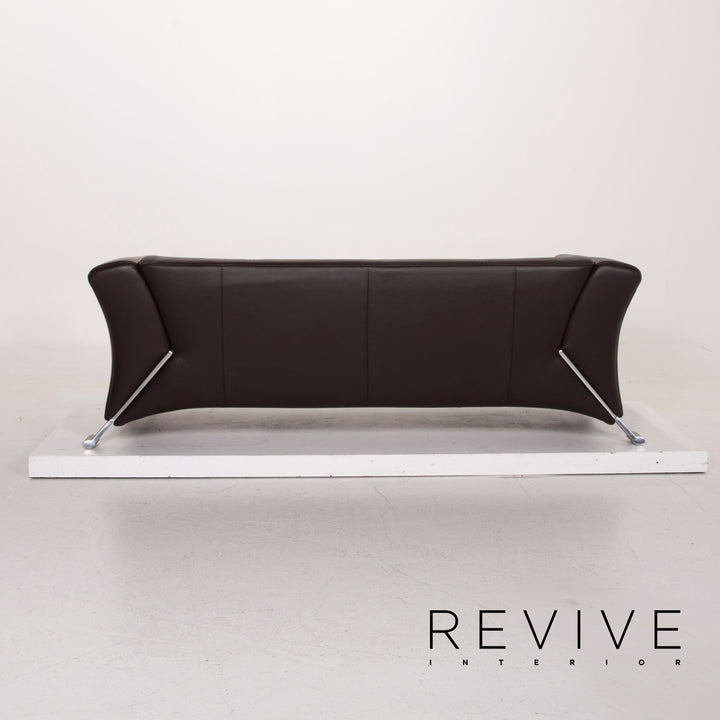 Rolf Benz 322 Leder Sofa Dunkelbraun Dreisitzer #15283