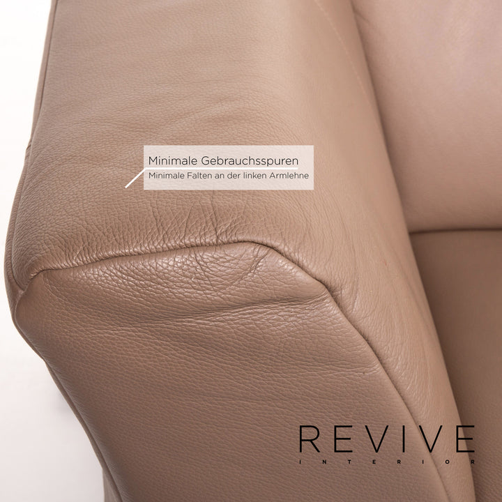 Rolf Benz 322 Leder Sofa Garnitur Braun Graubraun 1x Dreisitzer 1x Zweisitzer Couch #15112