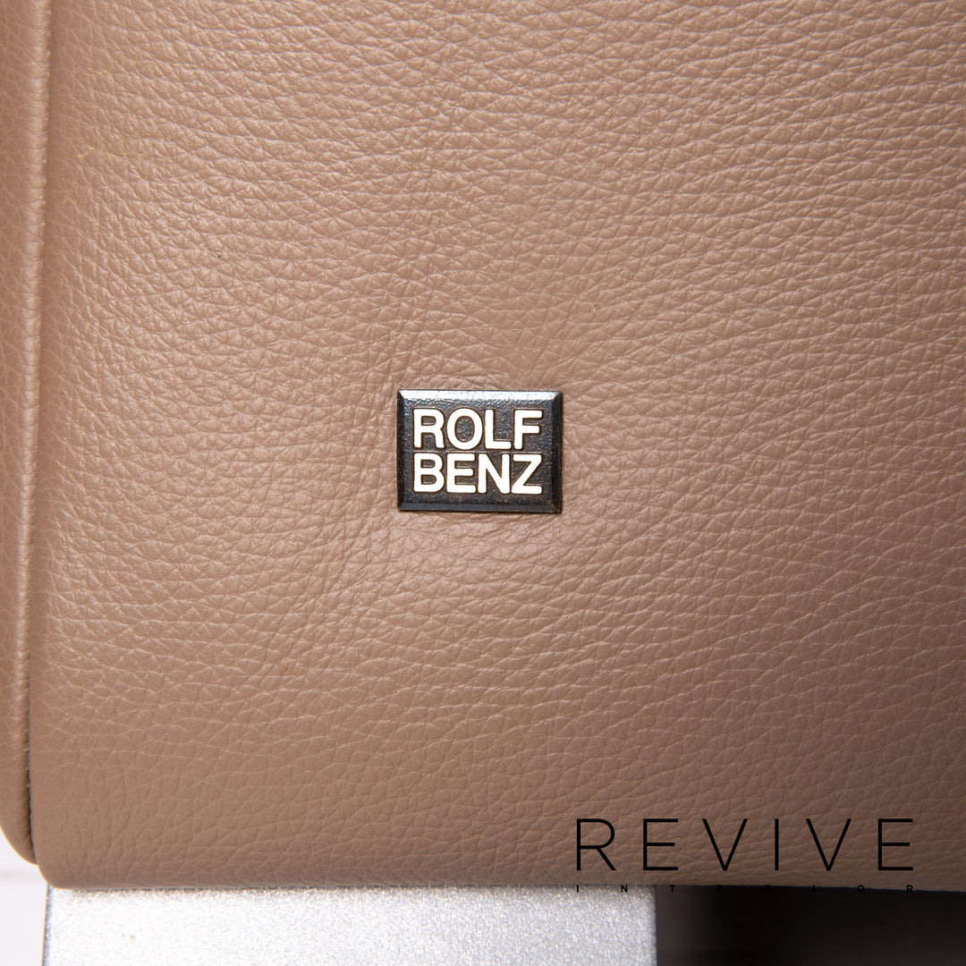 Rolf Benz 322 Leder Sofa Garnitur Braun Graubraun 1x Dreisitzer 1x Zweisitzer Couch #15112