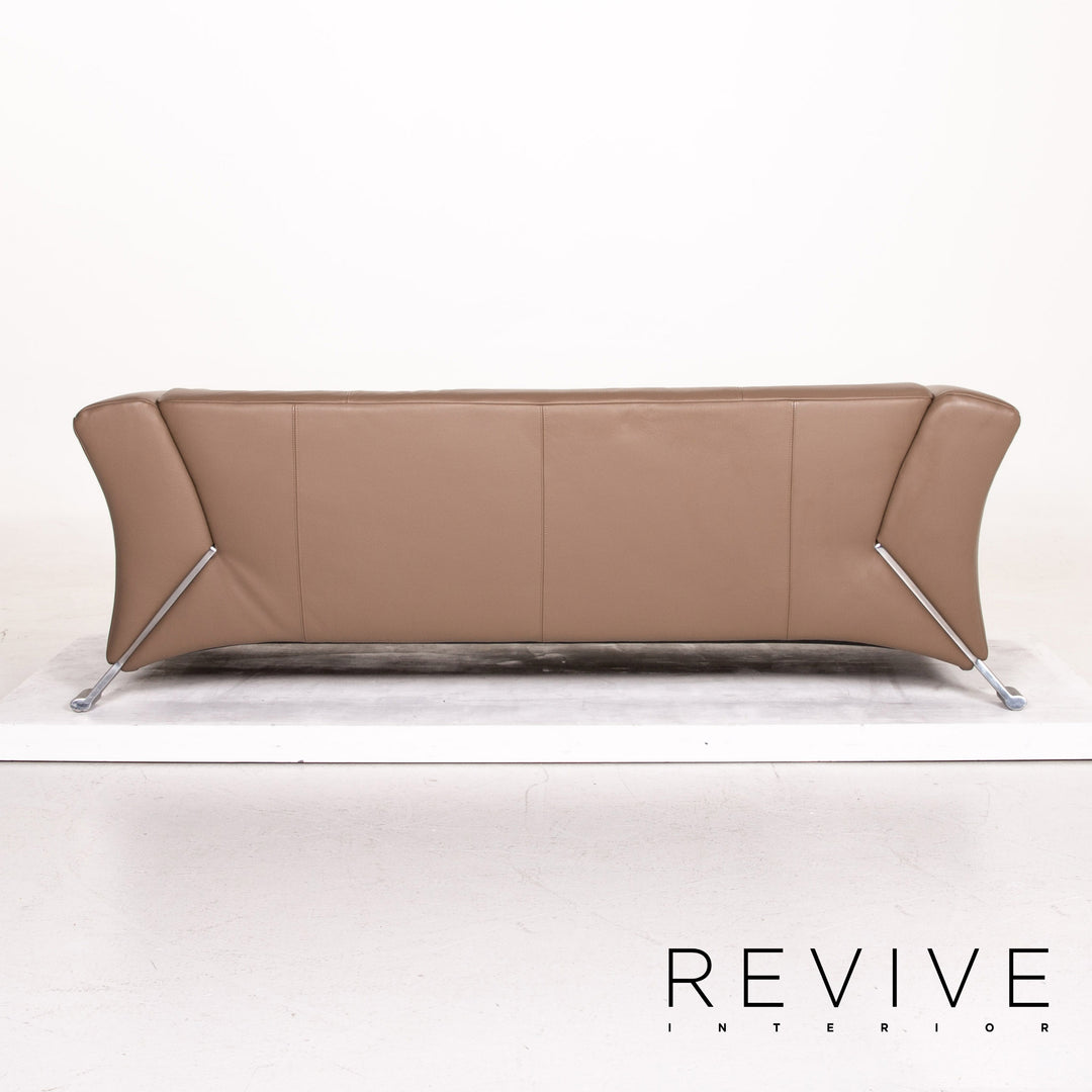 Rolf Benz 322 Leder Sofa Garnitur Braun Graubraun 1x Dreisitzer 1x Zweisitzer Couch #15112