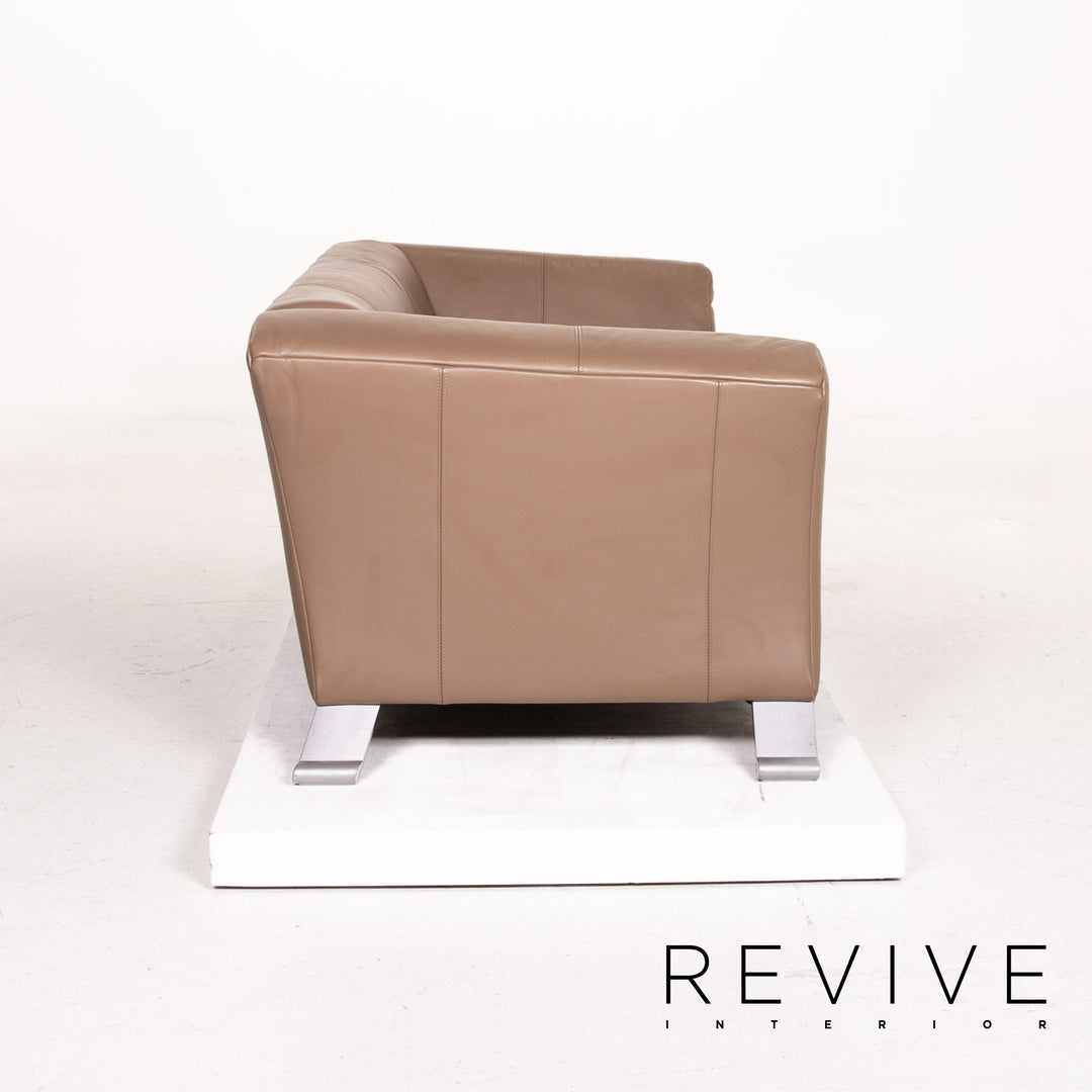 Rolf Benz 322 Leder Sofa Garnitur Braun Graubraun 1x Dreisitzer 1x Zweisitzer Couch #15112