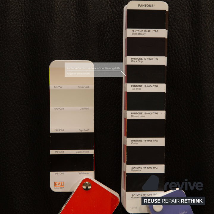 Rolf Benz 322 leather sofa set black three-seater two-seater couch