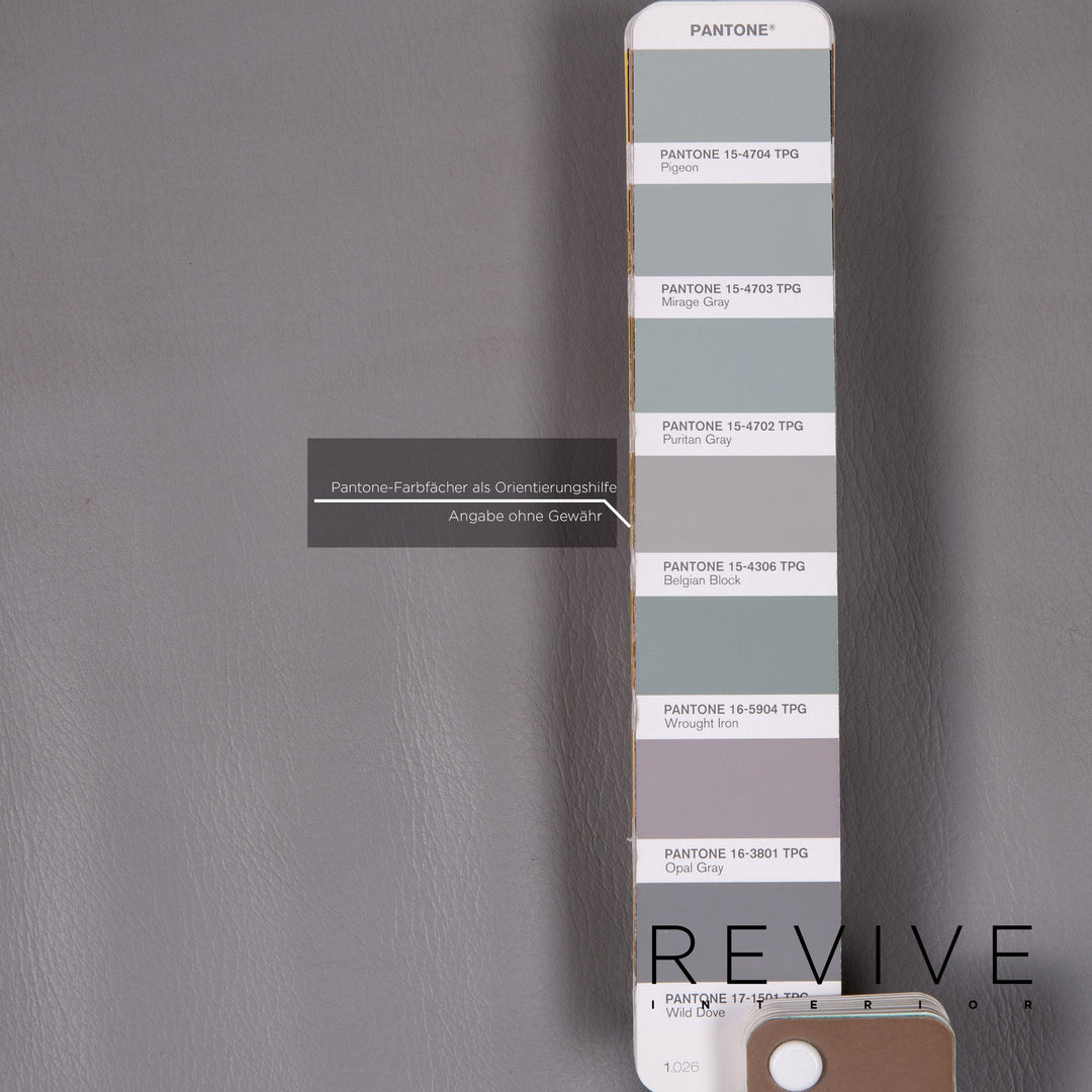 Rolf Benz 322 leather sofa gray two-seater couch #15418