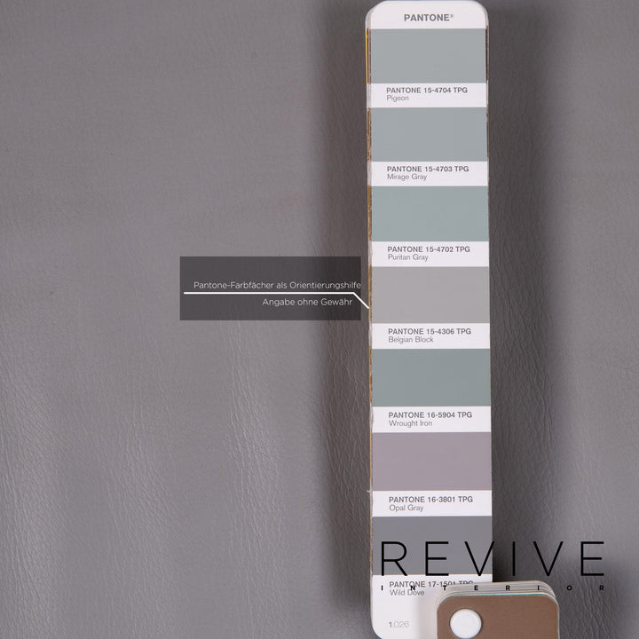 Rolf Benz 322 leather sofa gray two-seater couch #15418