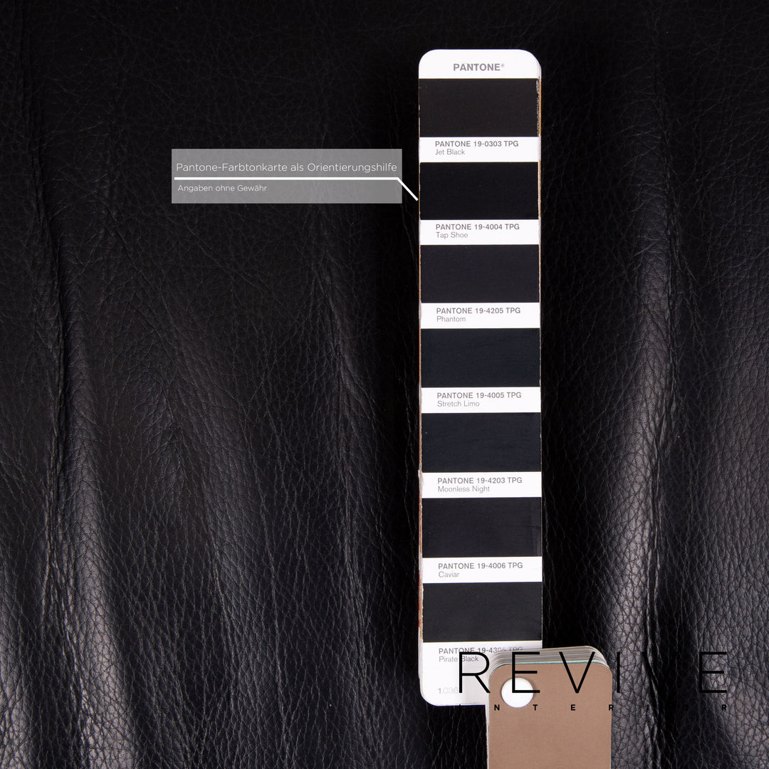 Rolf Benz 322 Leather Sofa Black Three Seater Couch #13985