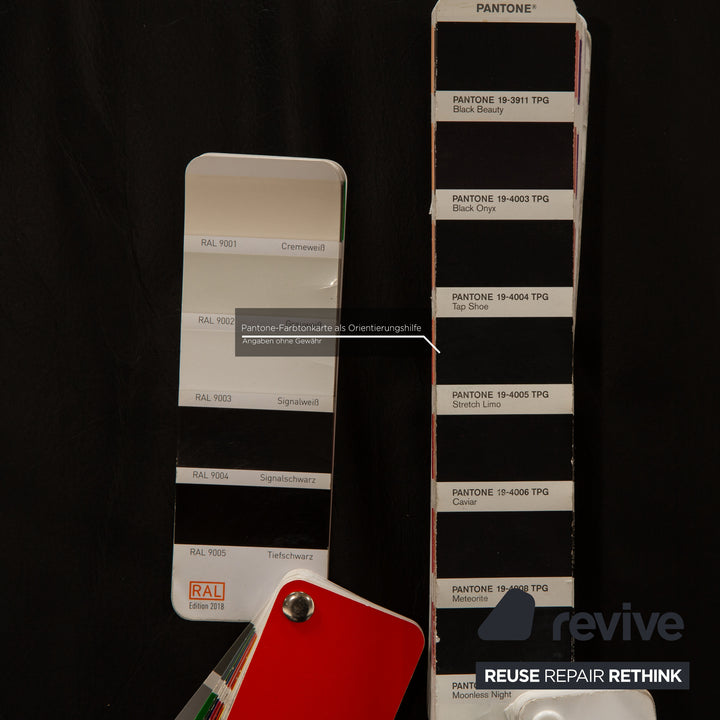 Rolf Benz 322 Leder Sofa Schwarz Dreisitzer Couch