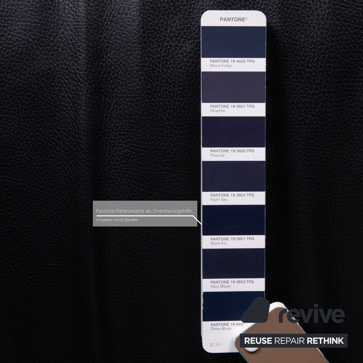 Rolf Benz 322 Leder Sofa Schwarz Dreisitzer Couch