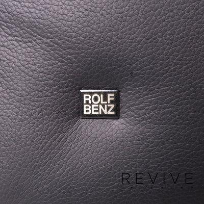 Rolf Benz 322 Leder Sofa Schwarz Zweisitzer Couch #12287