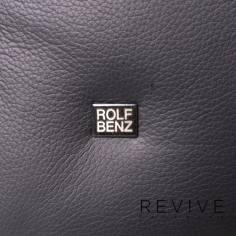 Rolf Benz 322 Leder Sofa Schwarz Zweisitzer Couch 