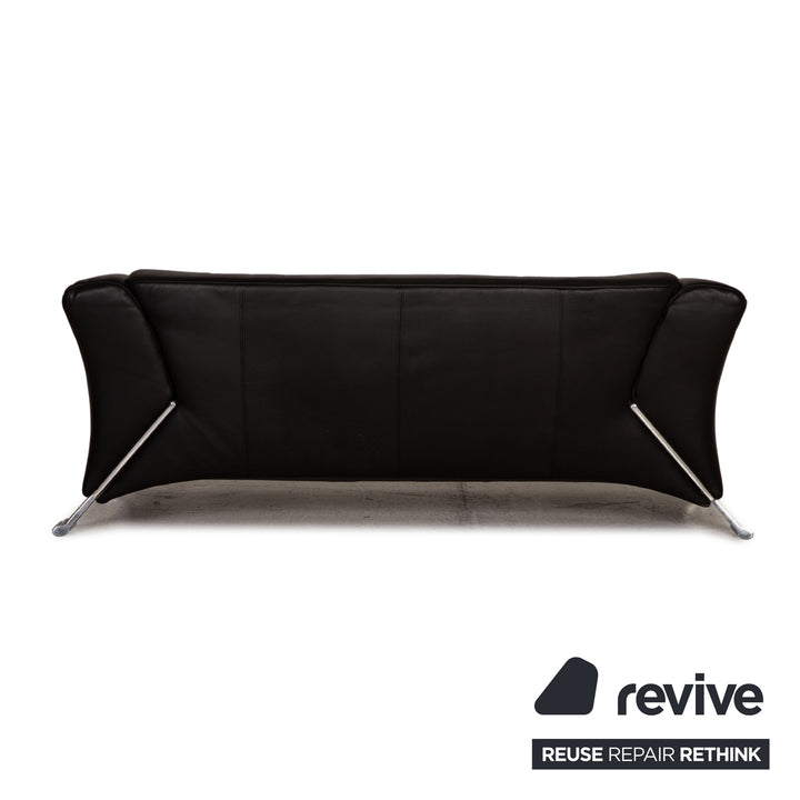 Rolf Benz 322 Leder Sofa Schwarz Zweisitzer Couch