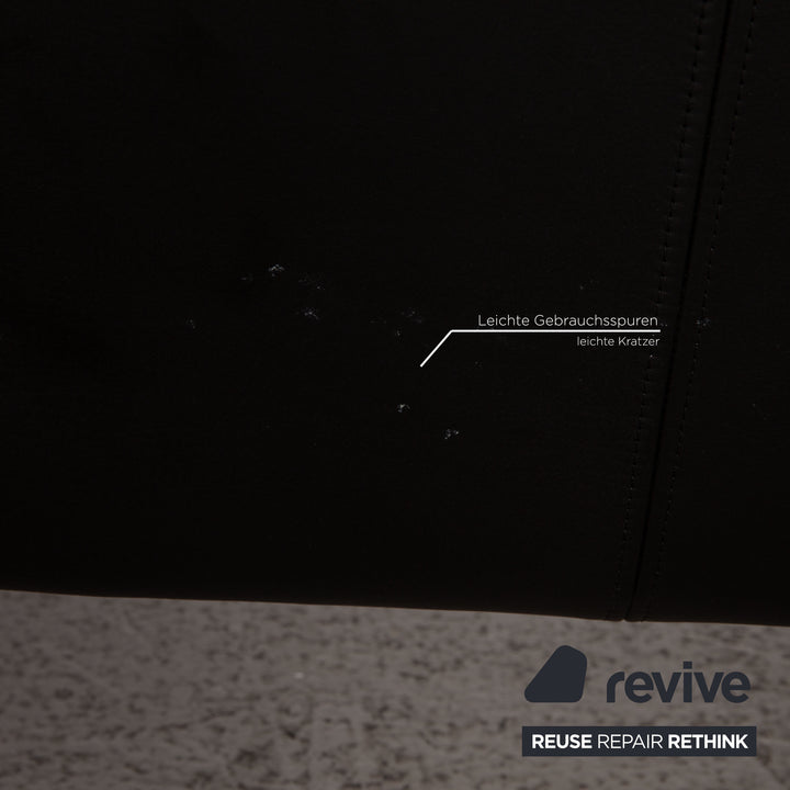 Rolf Benz 322 Leder Sofa Schwarz Zweisitzer Couch