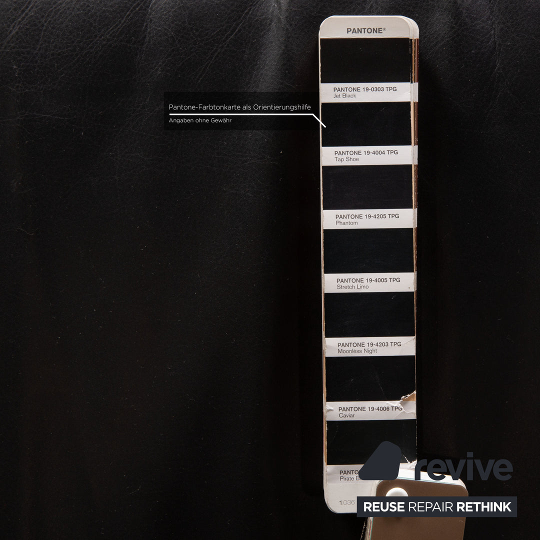 Rolf Benz 322 Leder Sofa Schwarz Zweisitzer Couch