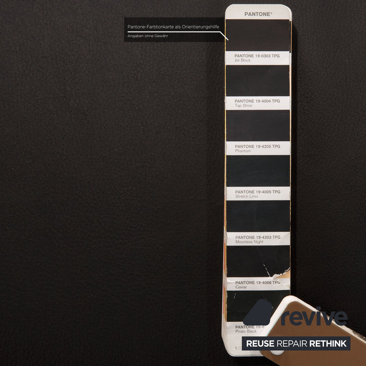 Rolf Benz 322 leather sofa black two-seater couch