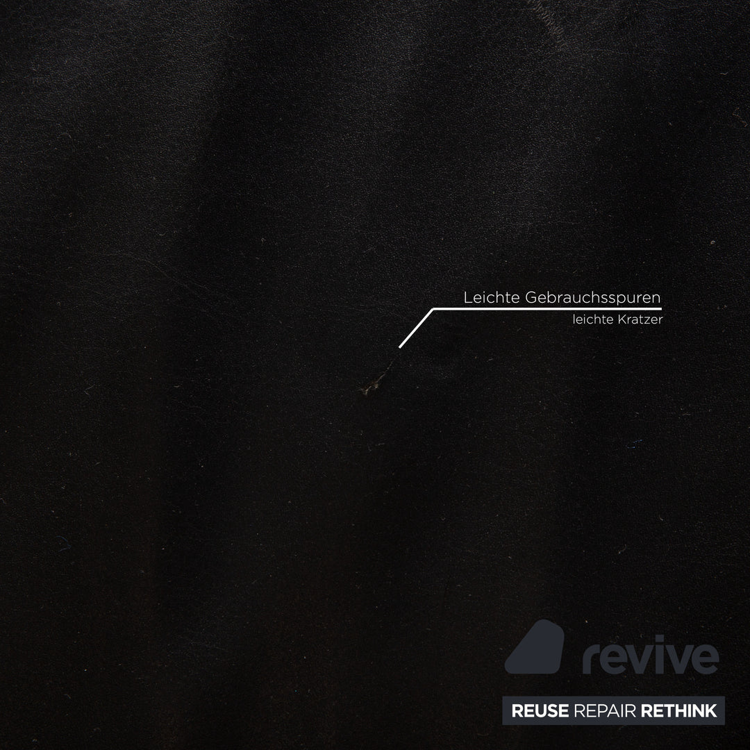 Rolf Benz 322 Leder Sofa Schwarz Zweisitzer Couch