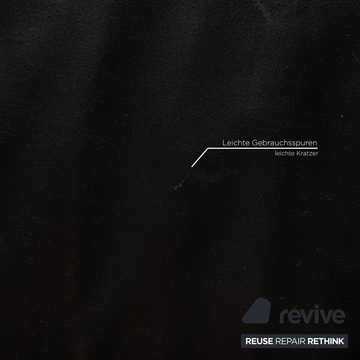 Rolf Benz 322 Leder Sofa Schwarz Zweisitzer Couch