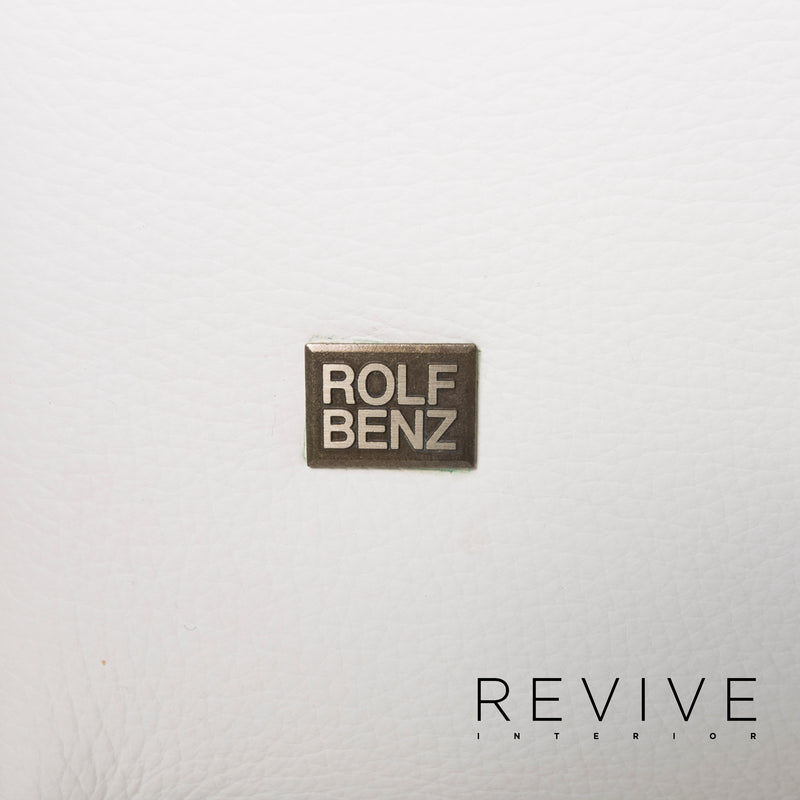 Rolf Benz 322 Leder Sofa Weiß Dreisitzer 