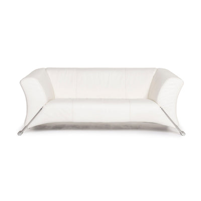 Rolf Benz 322 Leder Sofa Weiß Zweisitzer #13079