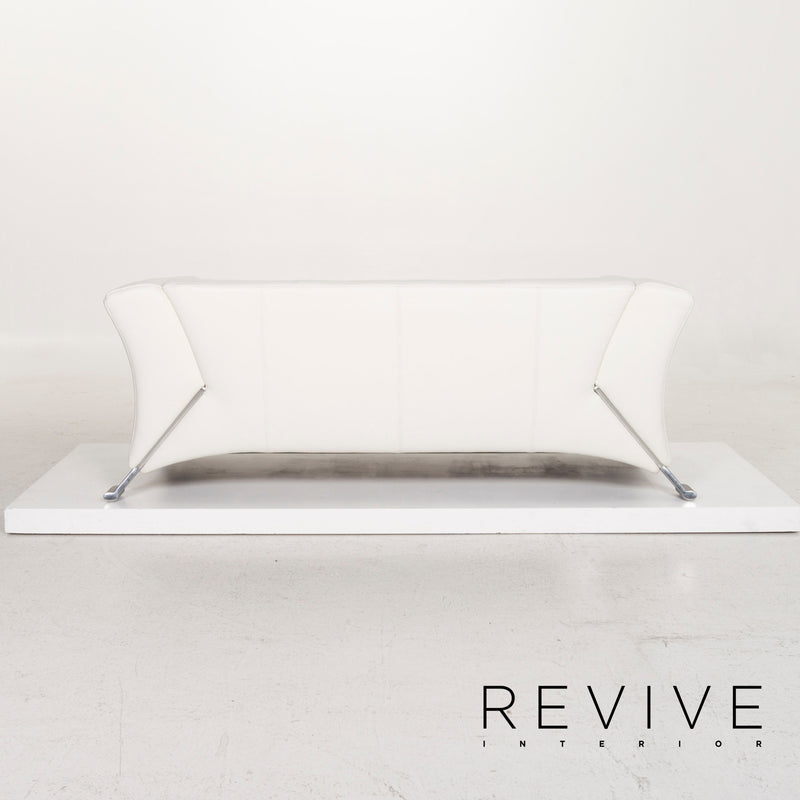 Rolf Benz 322 Leder Sofa Weiß Zweisitzer 