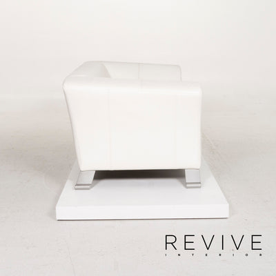 Rolf Benz 322 Leder Sofa Weiß Zweisitzer #13079