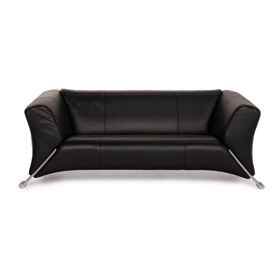 Rolf Benz 322 leather two-seater sofa
