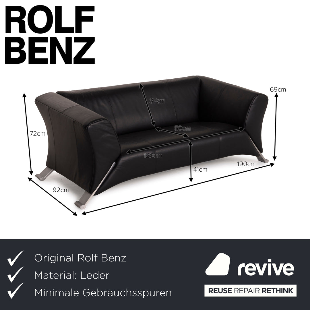 Rolf Benz 322 Leder Sofa Zweisitzer