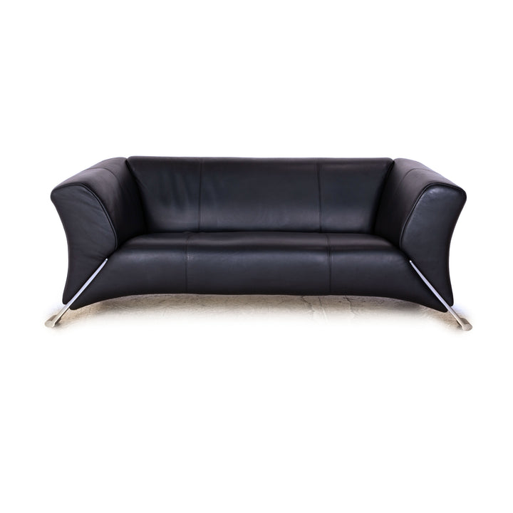 Rolf Benz 322 Leder Zweisitzer Blau Dunkelblau Sofa Couch