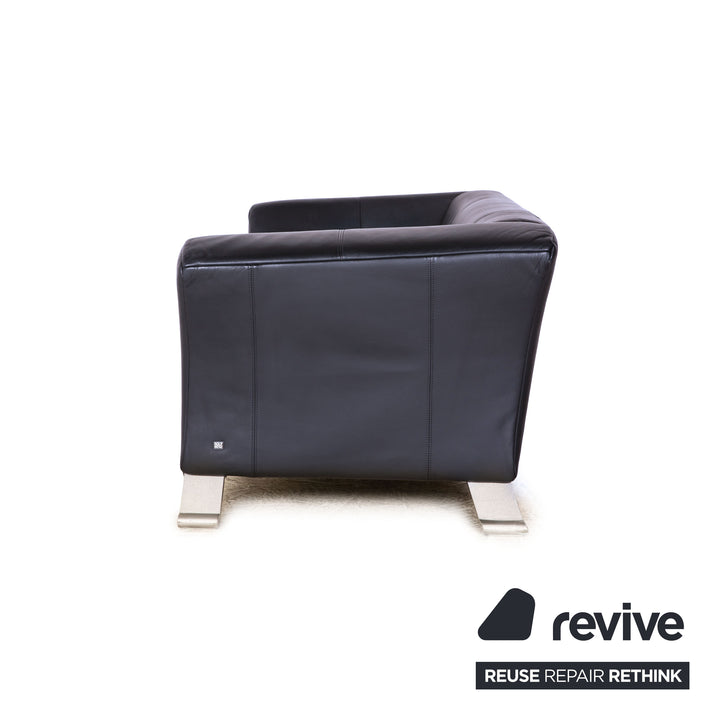 Rolf Benz 322 Leder Zweisitzer Blau Dunkelblau Sofa Couch
