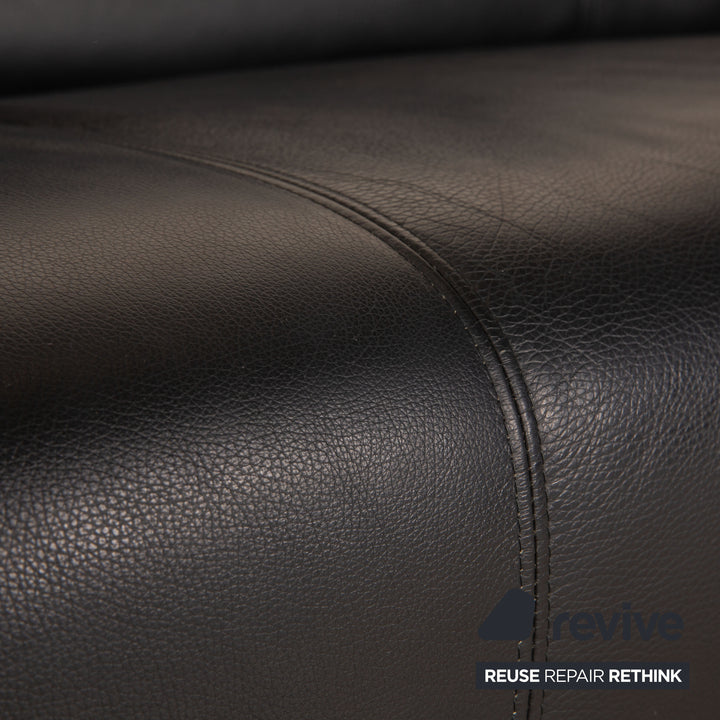 Rolf Benz 322 Leder Zweisitzer Blau Dunkelblau Sofa Couch