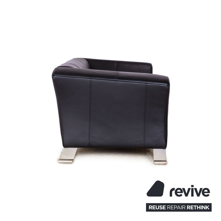 Rolf Benz 322 Leder Zweisitzer Blau Dunkelblau Sofa Couch