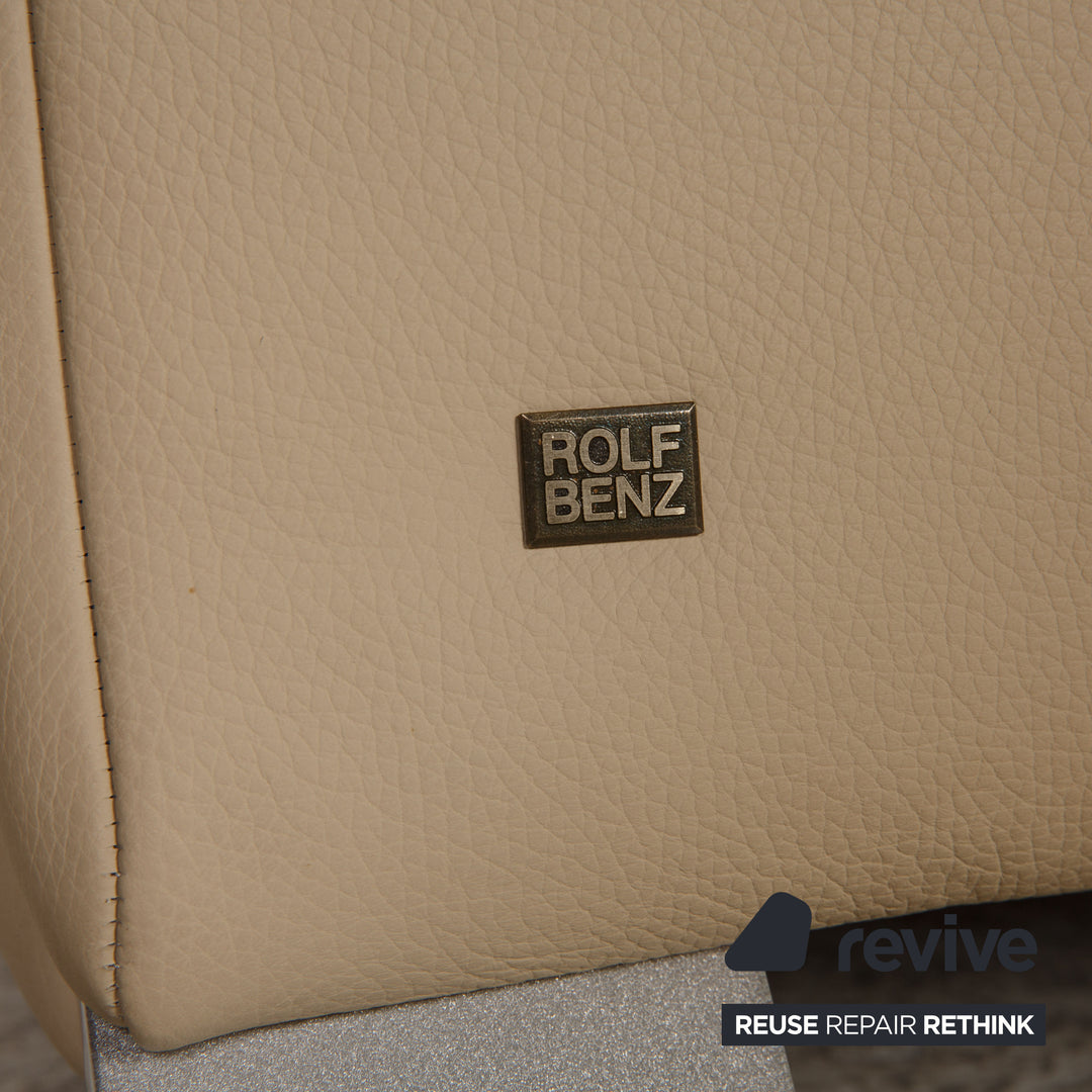 Rolf Benz 322 Leder Zweisitzer Creme Sofa Couch