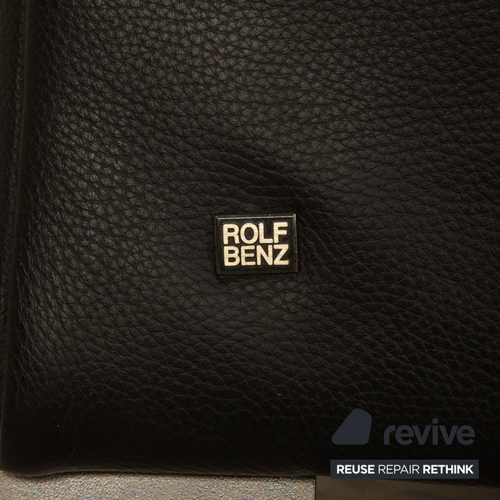 Rolf Benz 322 leather two-seater black sofa couch