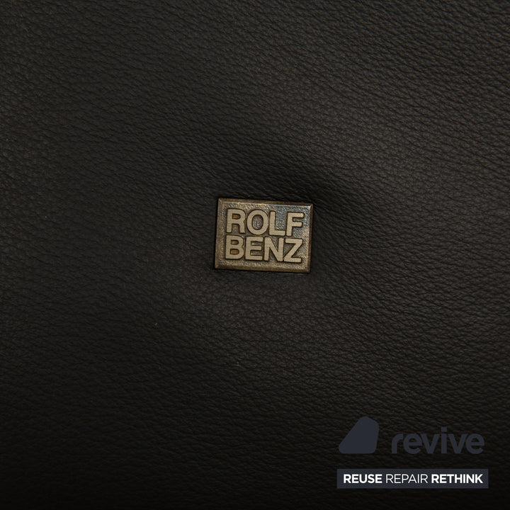 Rolf Benz 322 leather two-seater black sofa couch