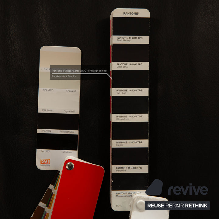 Rolf Benz 322 leather two-seater black sofa couch