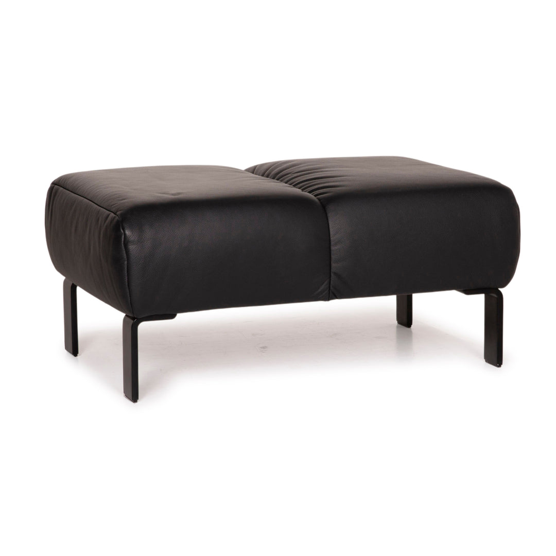 Tabouret en cuir Rolf Benz 323 noir