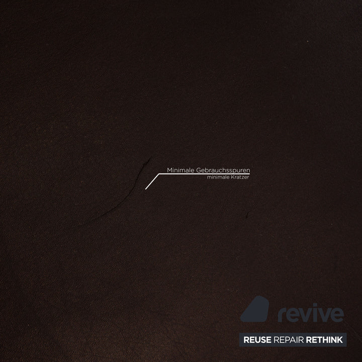 Rolf Benz 3300 leather sofa Aubergine three-seater couch