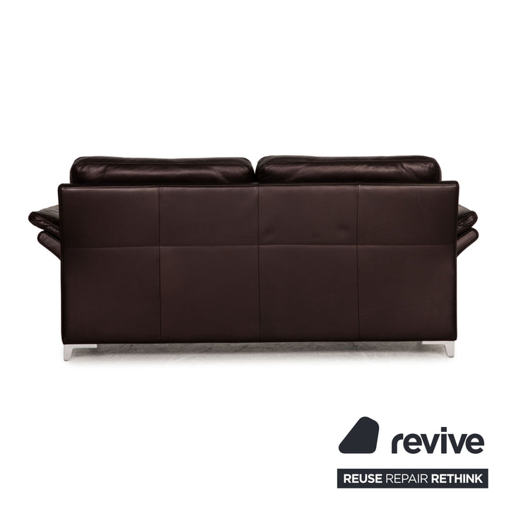 Rolf Benz 3300 leather sofa Aubergine two-seater couch