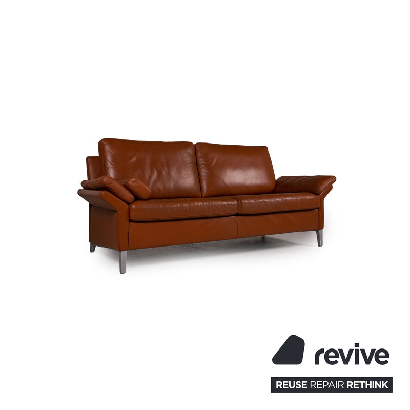 Rolf Benz 3300 Leder Sofa Braun Dreisitzer Couch