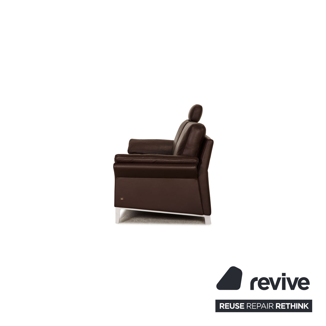 Rolf Benz 3300 leather sofa brown two-seater couch